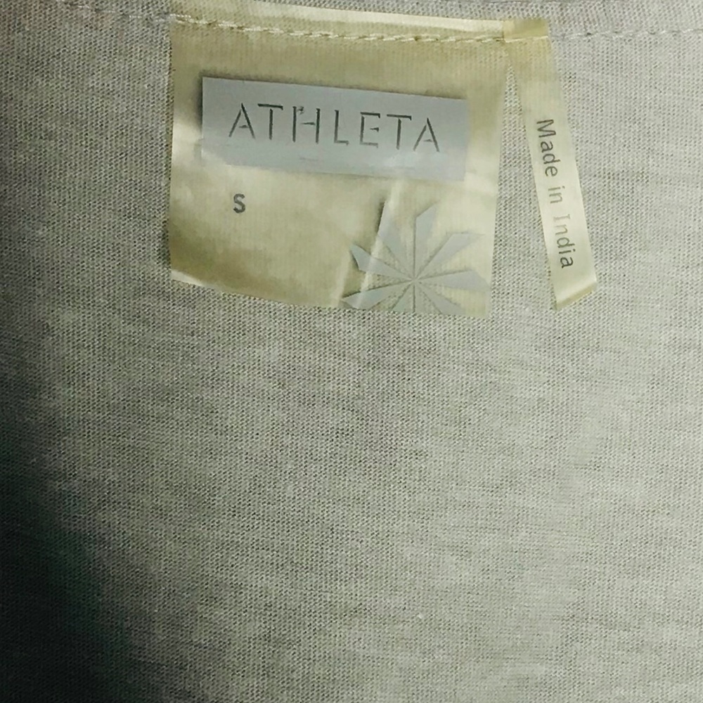 Athleta Gray Halter Tie-Back Maxi Dress Boho Aztec Print Size Small - Picture 12 of 14
